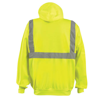 OccuNomix Type R Class 2 High-Vis Zip Hooded Sweatshirt - LUX-SWTLHZ