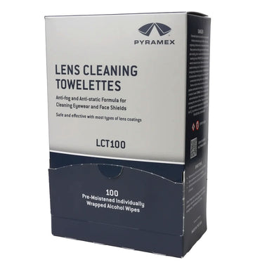 Pyramex LCT100 Lens Cleaning Wipes, Box of 100