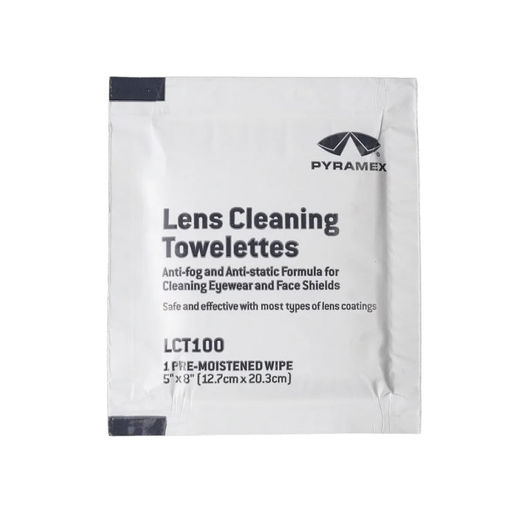 Pyramex LCT100 Lens Cleaning Wipes, Box of 100