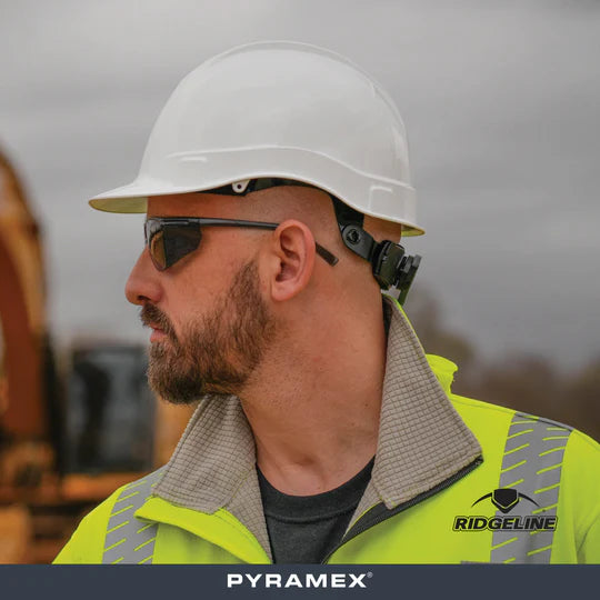 Pyramex Ridgeline Vented Cap Style Hard Hat 4-Point Ratchet Suspension