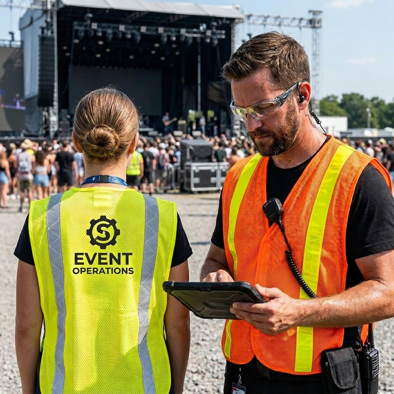 Custom Pyramex RV1 Non-Rated Hi-Vis Mesh Safety Vest