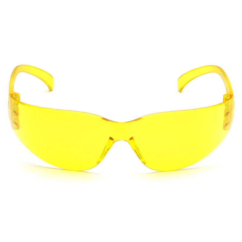 Rugged Blue Diablo Safety Glasses, Amber Lens, Amber Frame, 12 Pack