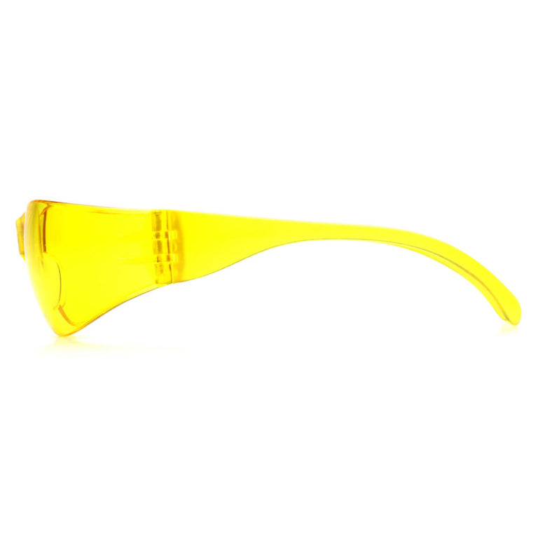 Rugged Blue Diablo Safety Glasses, Amber Lens, Amber Frame, 12 Pack
