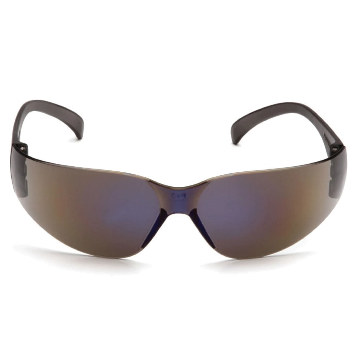 Rugged Blue Diablo Safety Glasses, Blue Mirror Lens, Gray Frame, 12 Pack