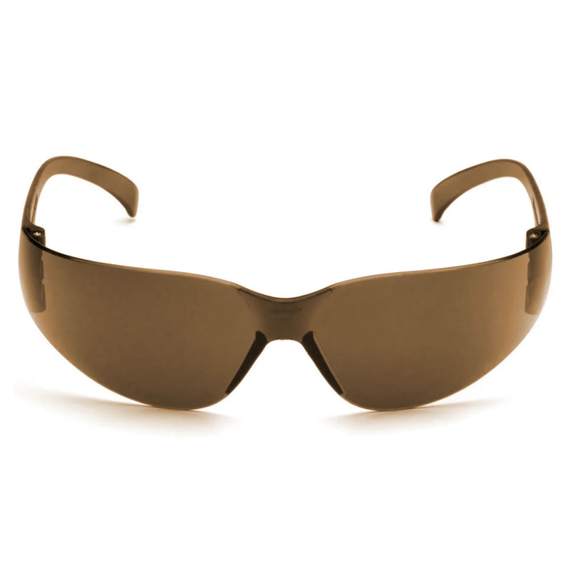 Rugged Blue Diablo Safety Glasses, Brown Lens, Brown Frame, 12 Pack