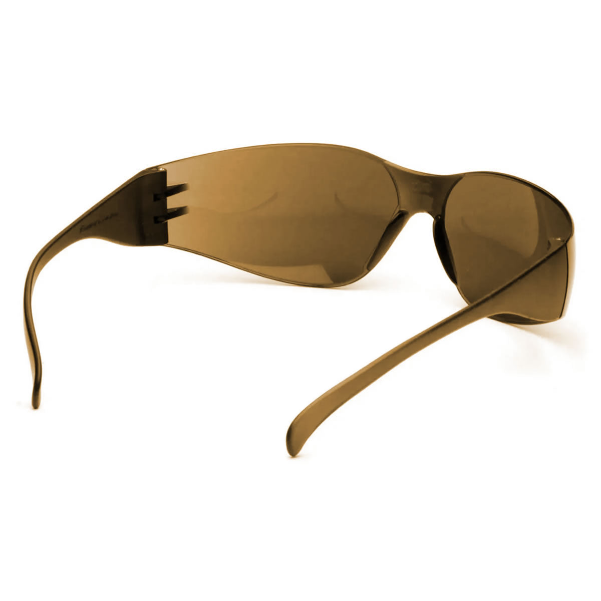 Rugged Blue Diablo Safety Glasses, Brown Lens, Brown Frame, 12 Pack