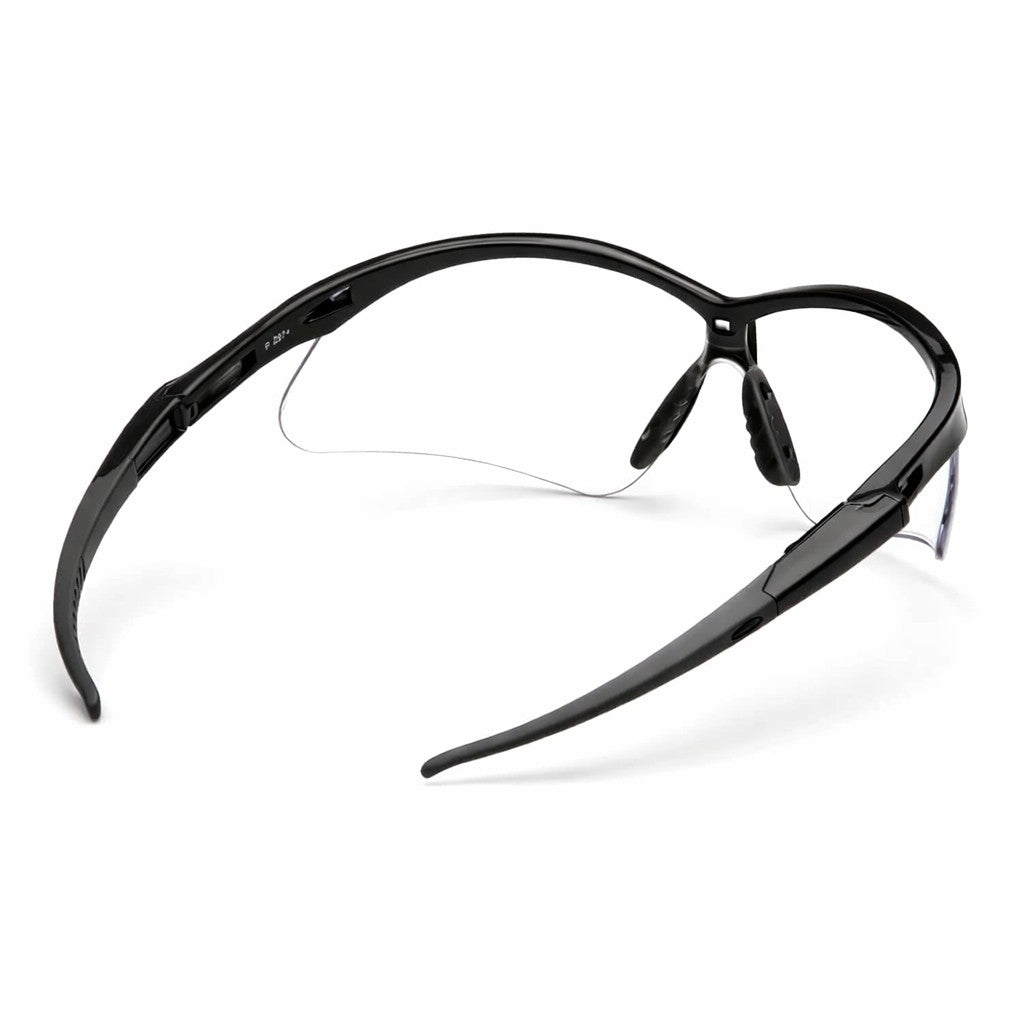 KleenGuard Nemesis Safety Glasses, Clear Lens, Black Frame, 25676
