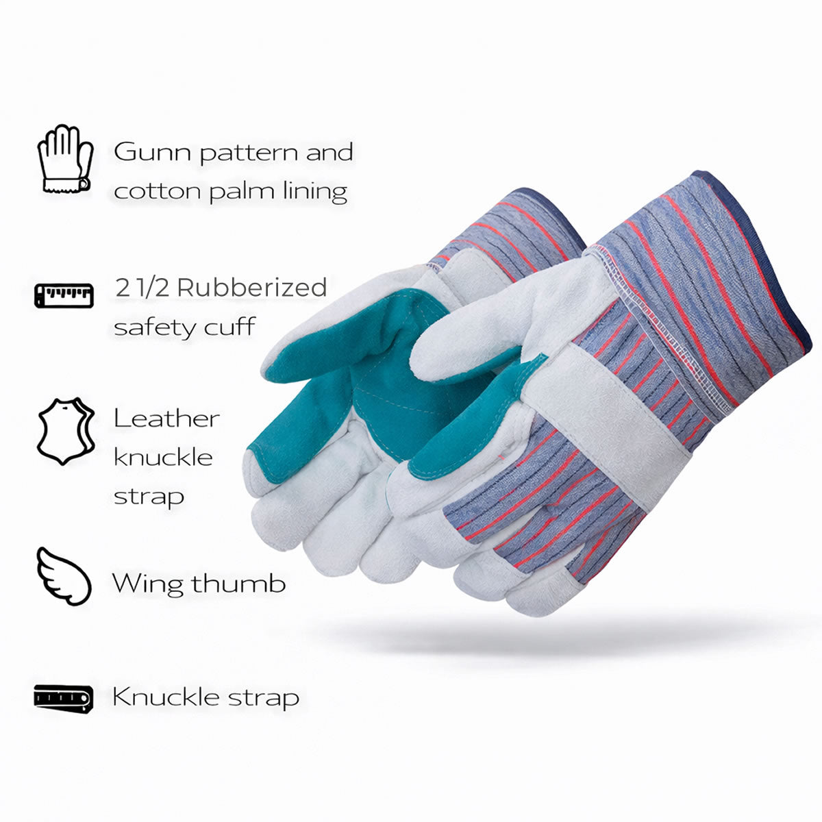 Liberty 3581SP Standard Cowhide Shoulder Double Leather Palm Gloves