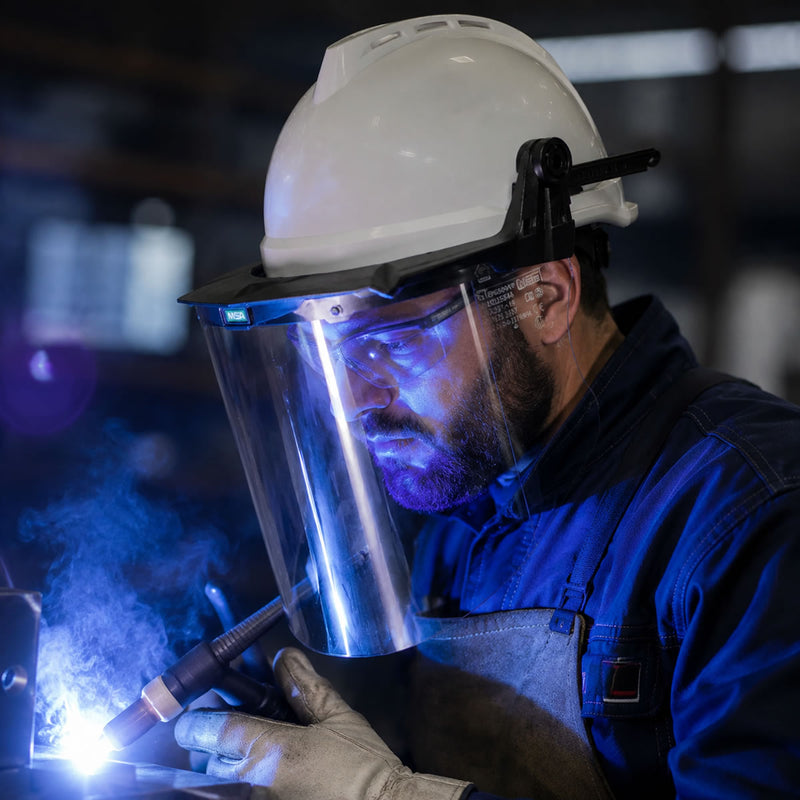 MSA V-Gard Clear Anti-Fog Polycarbonate Molded Visor, 10.375in x 17in x .098in - 10115853