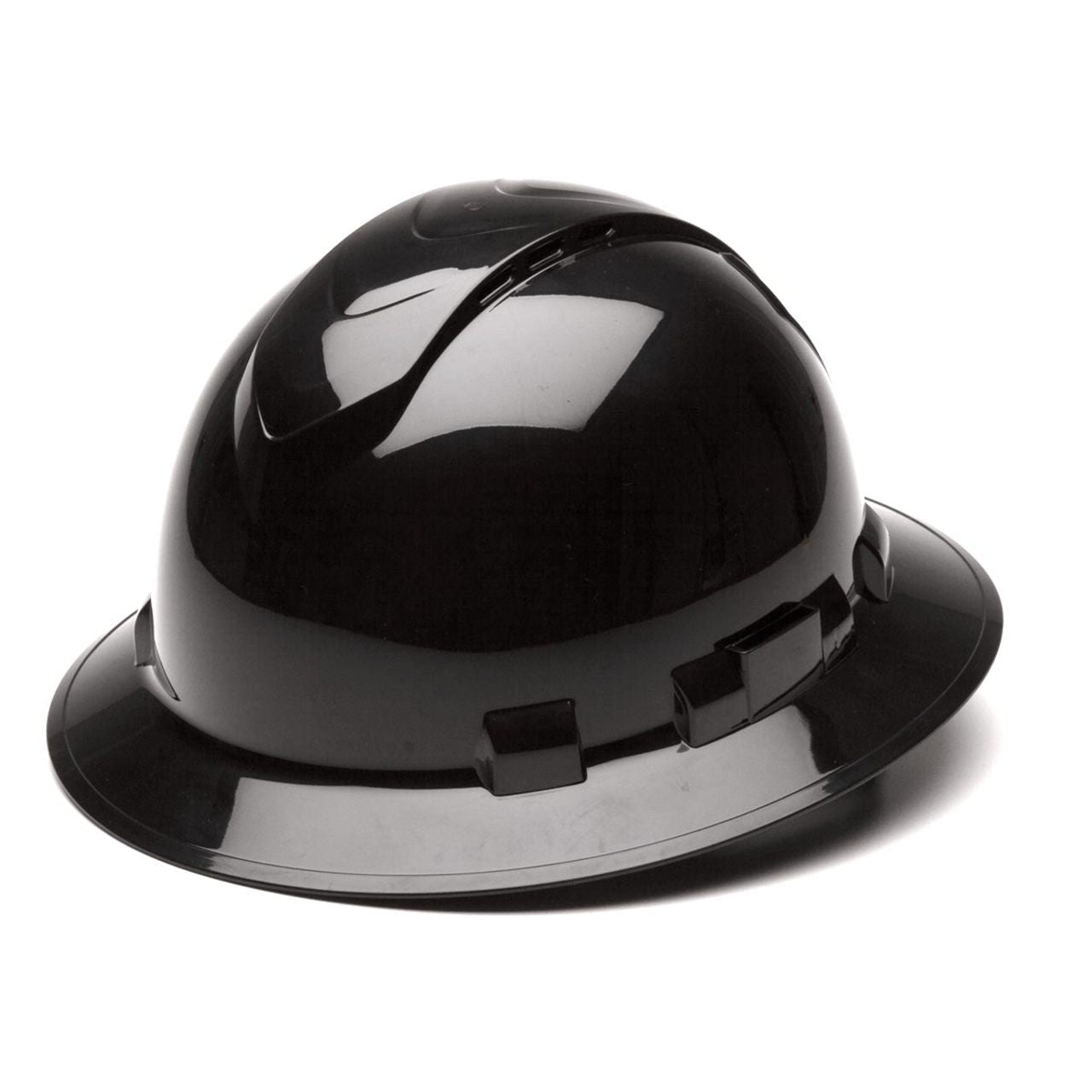 Pyramex Ridgeline Vented Full Brim Hard Hat 4-Point Ratchet Suspension