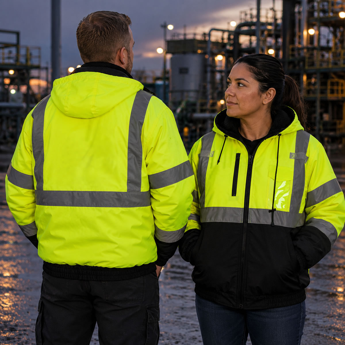 ジャケット・アウター pm2 j Pyramex RJ31 Type R Class 3 Hi-Vis Waterproof Fleece Lined Jacket