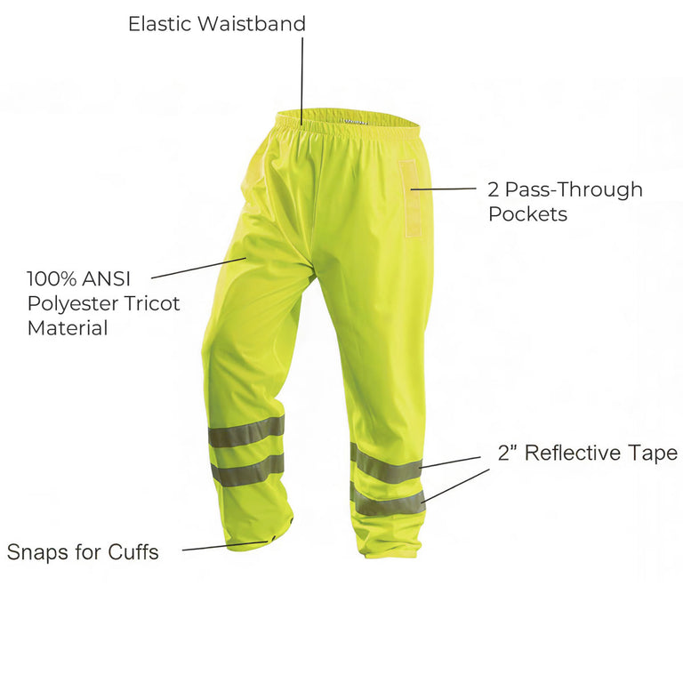 OccuNomix Class E Hi-Vis Premium Breathable Pants, LUX-TENBR