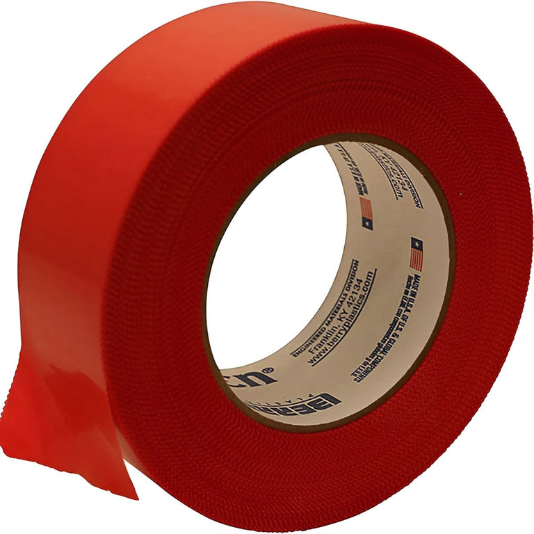 POLYKEN 757 Straight Edges Multi-Purpose PE Film Tape, Red, 2in x 60yd