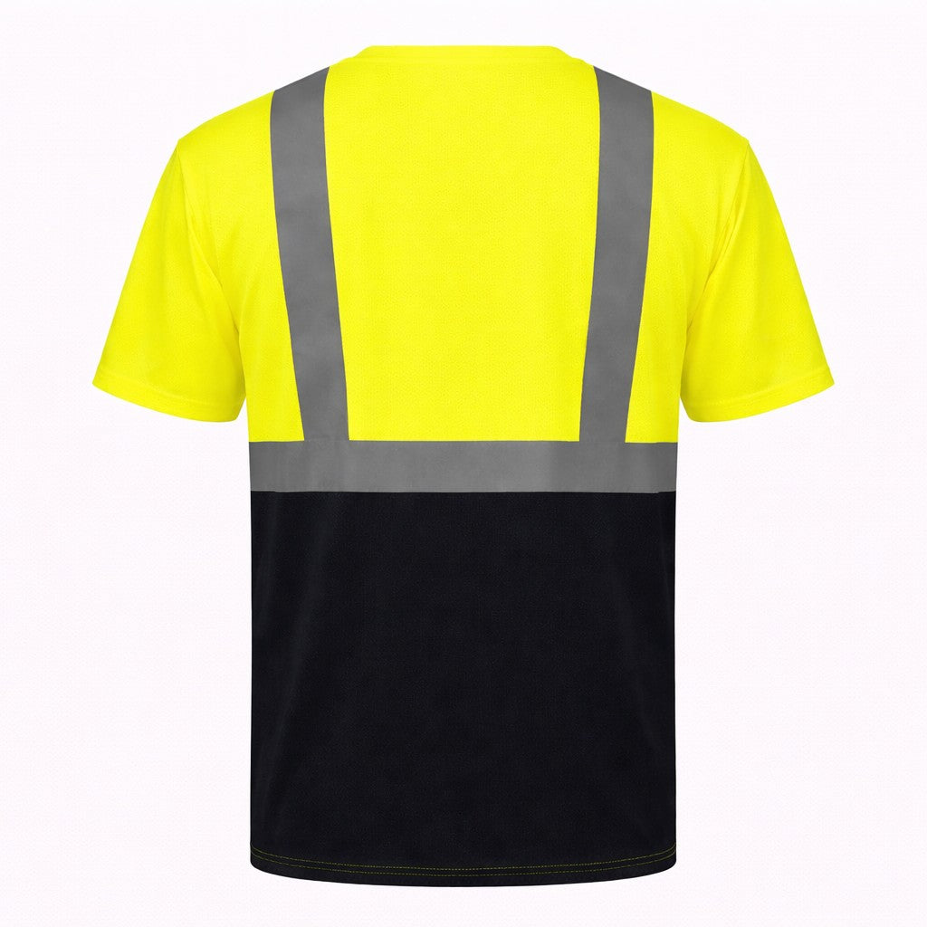 Pyramex RTS21B Type R Class 2 Hi-Vis Black Bottom Short Sleeve T-Shirt