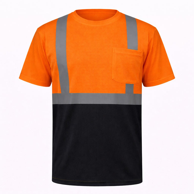 Pyramex RTS21B Type R Class 2 Hi-Vis Black Bottom Short Sleeve T-Shirt