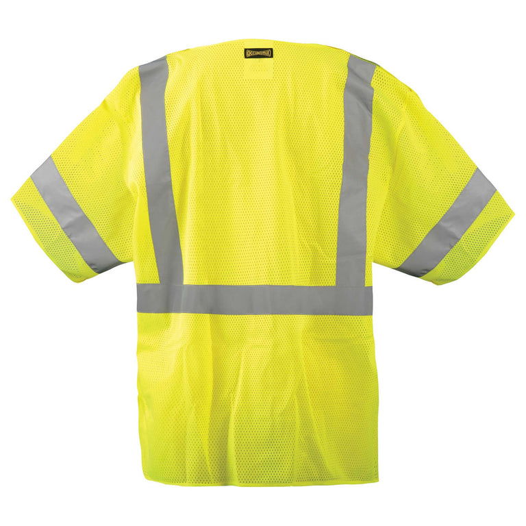 OccuNomix Type R Class 3 High-Vis 5 pt. Breakaway Mesh Safety Vest - LUX-HSGCB