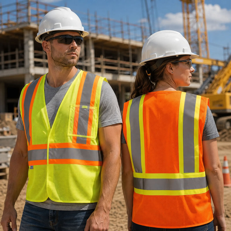 Pyramex RVHL27 Type R Class 2 Hi-Vis Two-Tone Breakaway Mesh Safety Vest, view 3 of 7