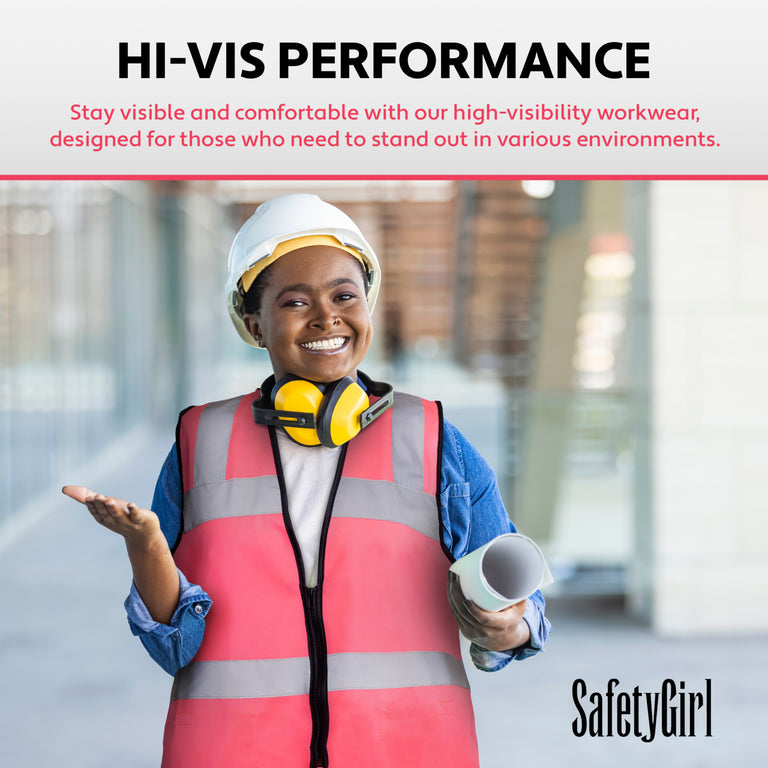 Safety Girl Women's Non-ANSI Pink Safety Vest, Hi-Vis Pink