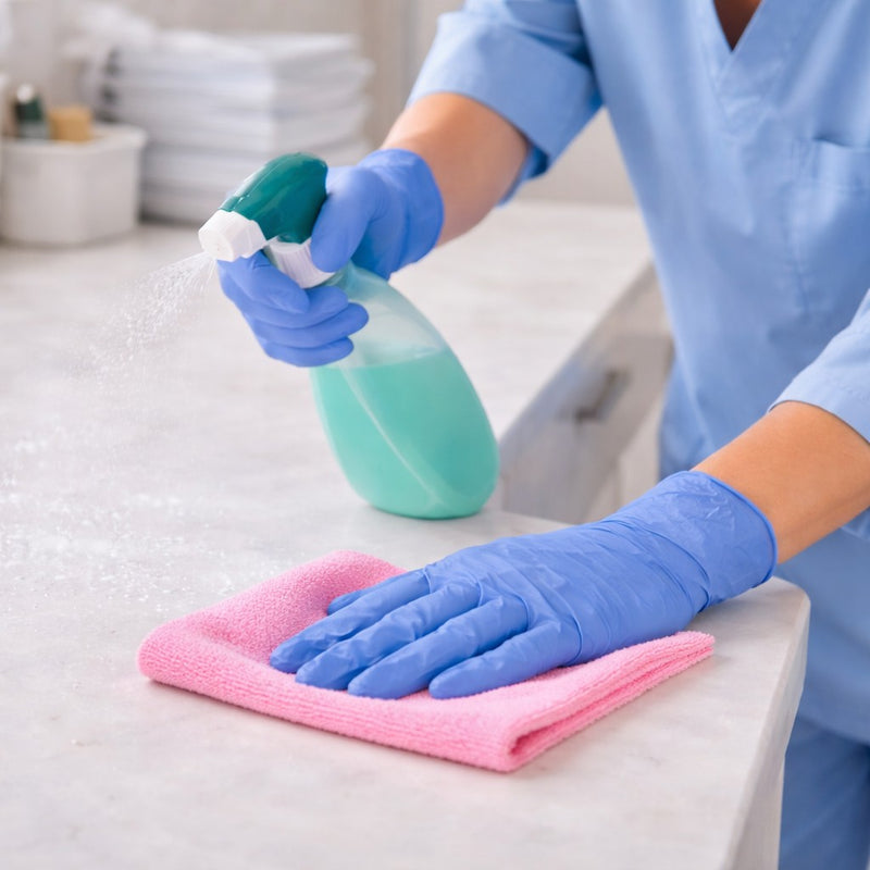 DASH BIONOVA PLBN200 Nitrile Exam Grade Disposable Gloves, Violet Blue, 3.9 mil, Box of 200