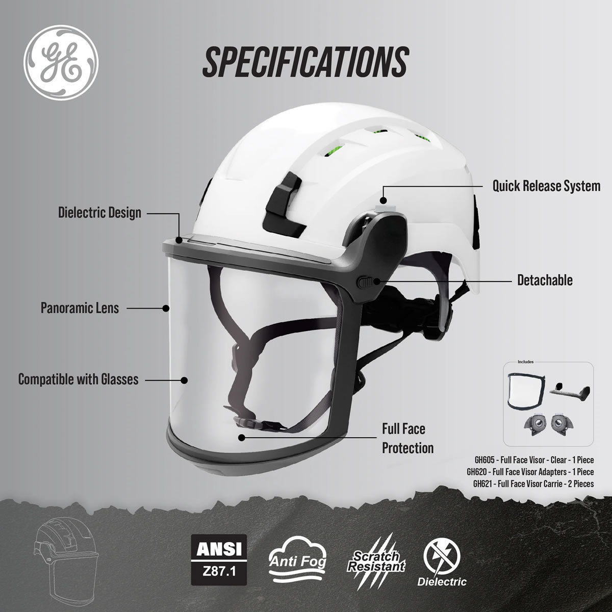 GE Full Face Visor Kit - GH603