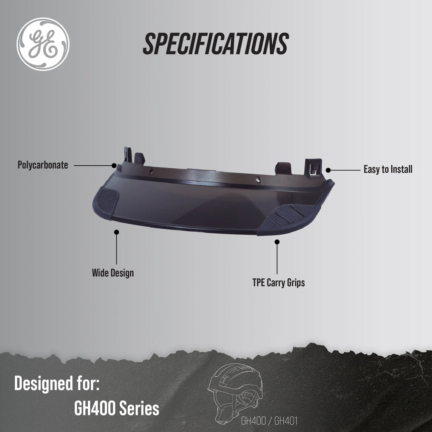 GE Sun Brim For GH400 & GH401 Series Helmet - GH609