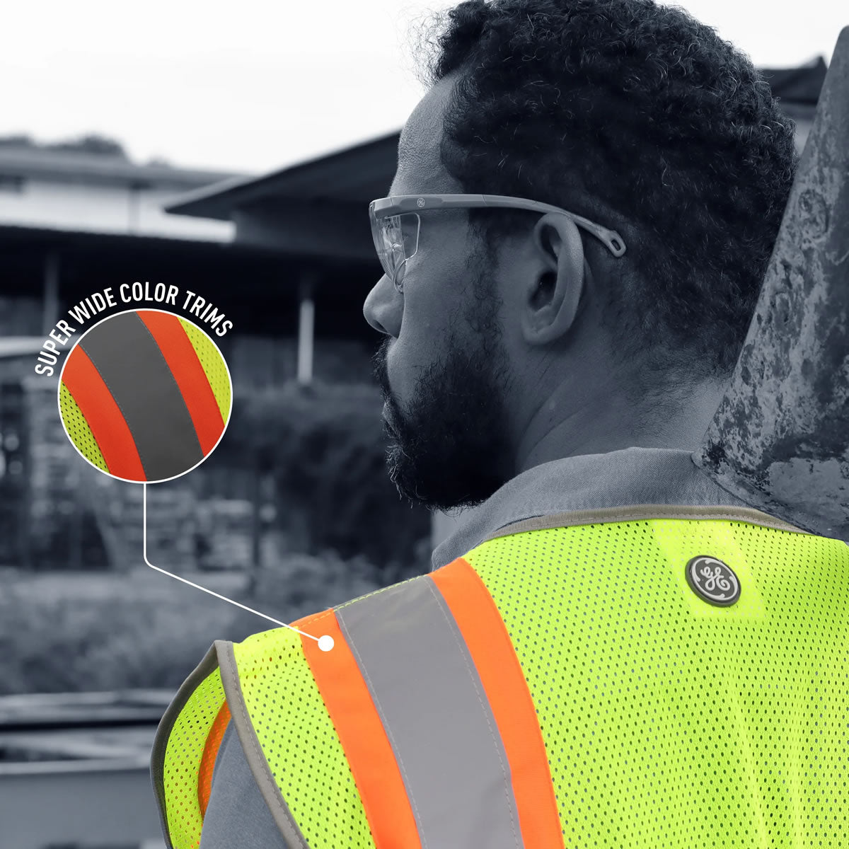 General Electric Type R Class 2 Hi-Vis Safety Vest with Contrasting Trim, GV078