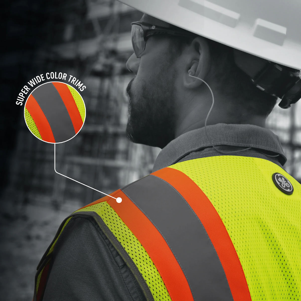 General Electric Type R Class 2 Hi-Vis Expandable 5-Point Breakaway Safety Vest, GV084