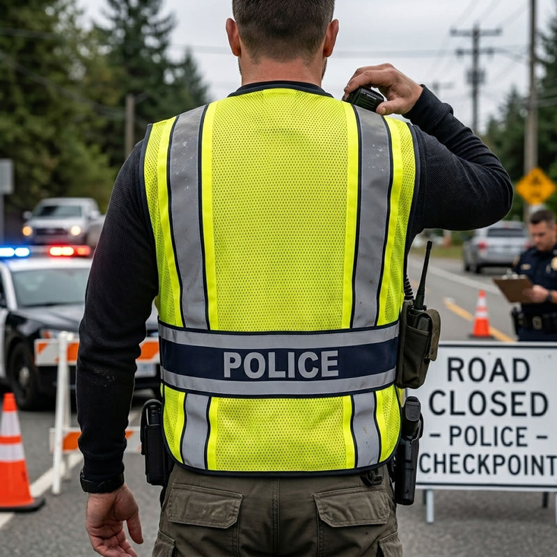 OccuNomix Type P Class 2 Hi-Vis Police Mesh Back Public Safety Vest, LUX-DPSP-DOR