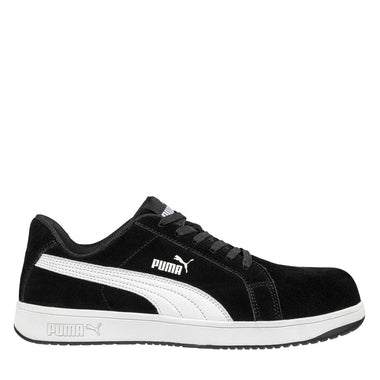 Puma Safety Men's Icon Suede Low EH Composite Toe Shoes, 640115, Black/White