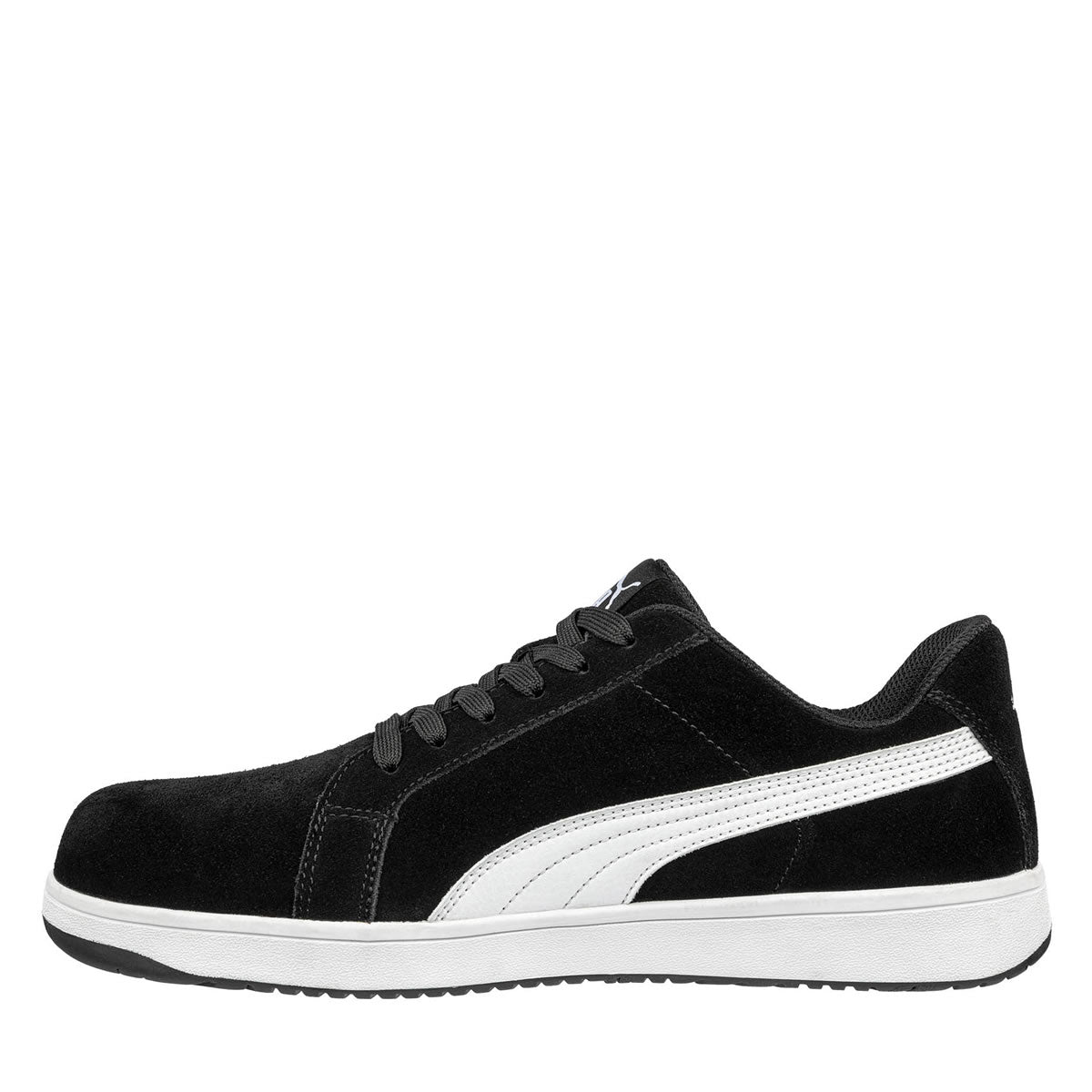 Puma Safety Men's Icon Suede Low EH Composite Toe Shoes, 640115, Black/White
