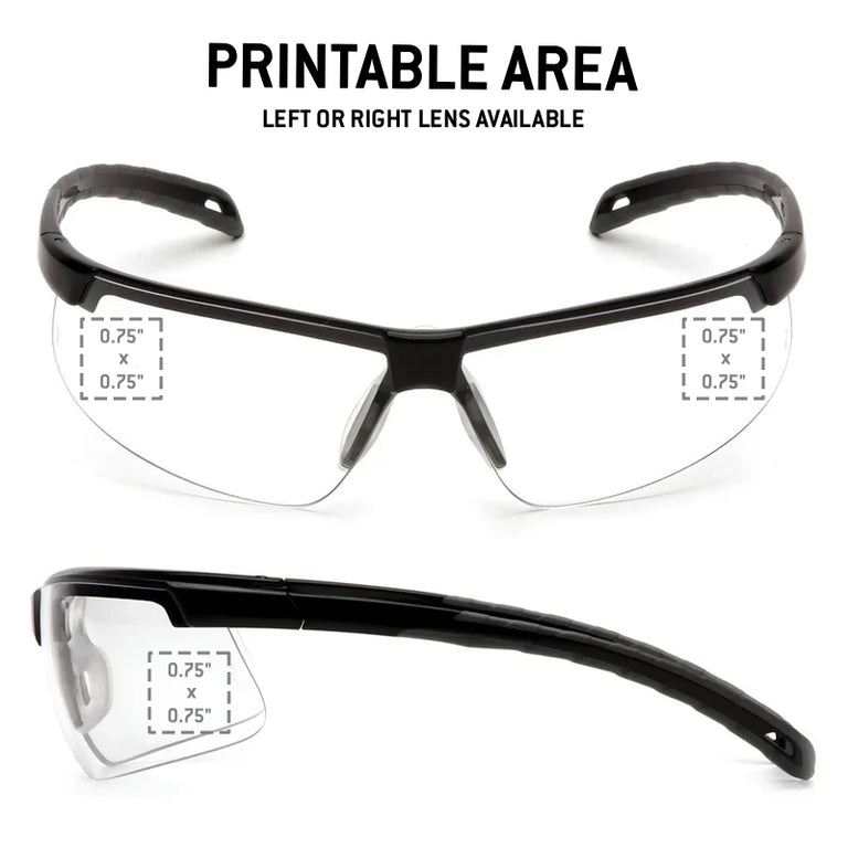 Custom Pyramex Ever-Lite Safety Glasses, 12 Pack