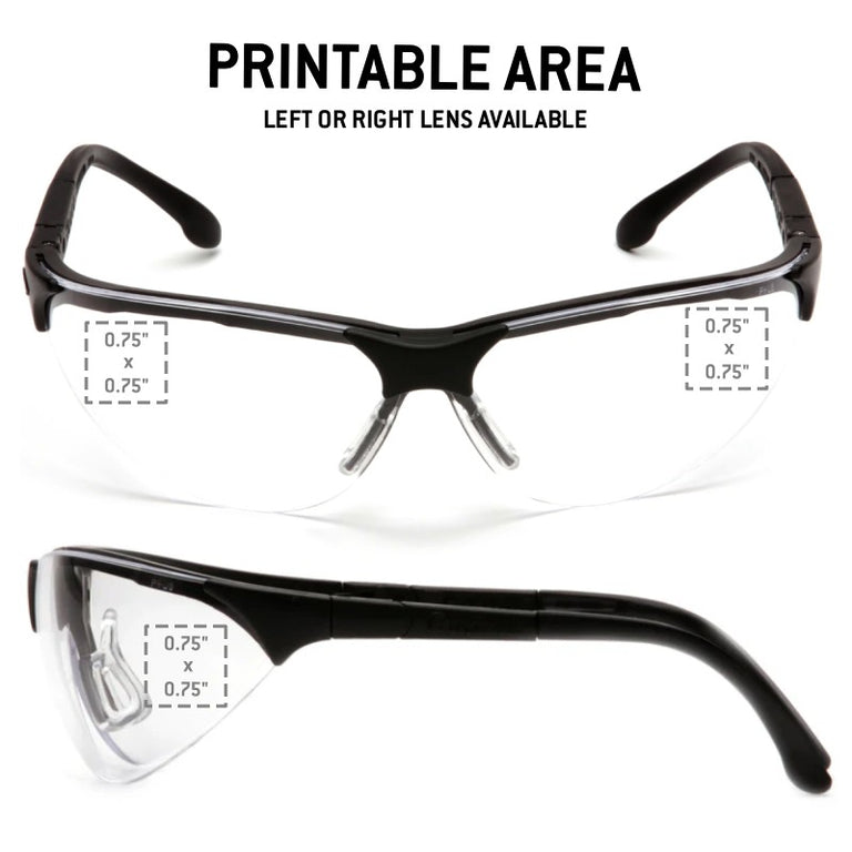 Custom Pyramex Rendezvous Safety Glasses, 12 Pack