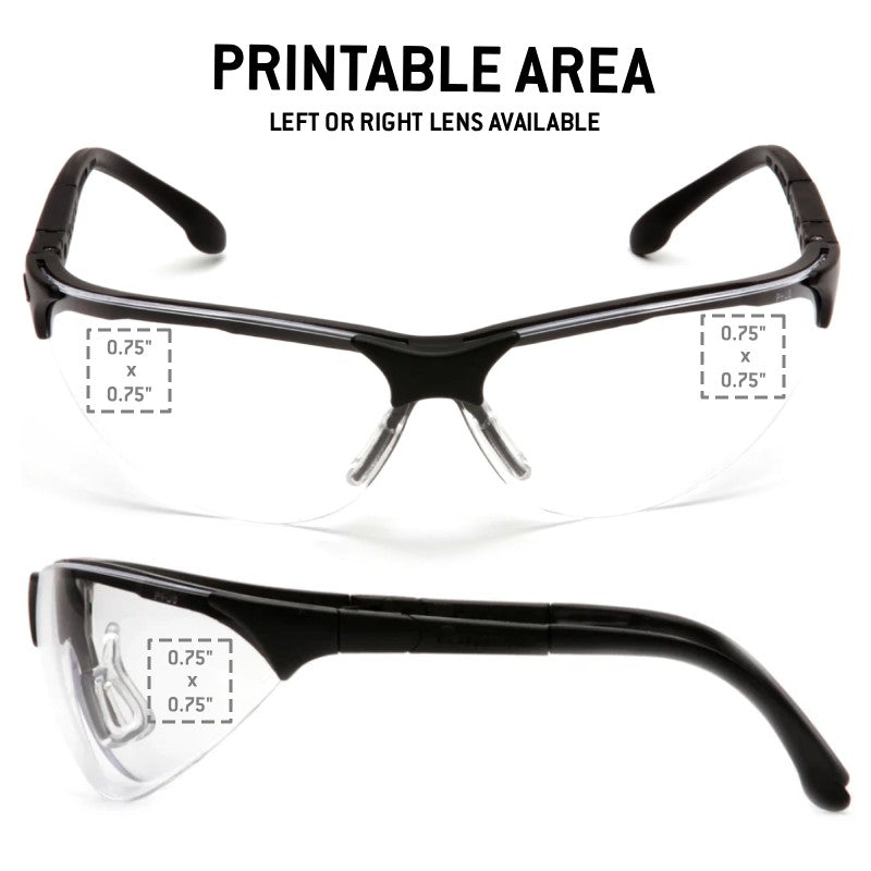 Custom Pyramex Rendezvous Safety Glasses, 12 Pack