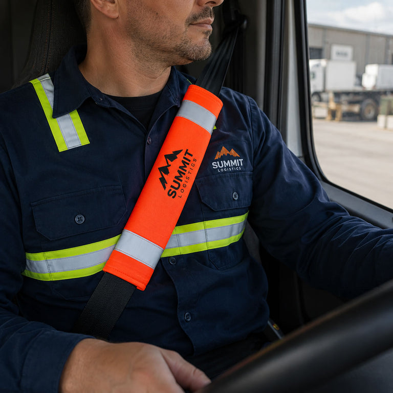 Customized Hi-Vis Seat Belt Cover, 20 Pack