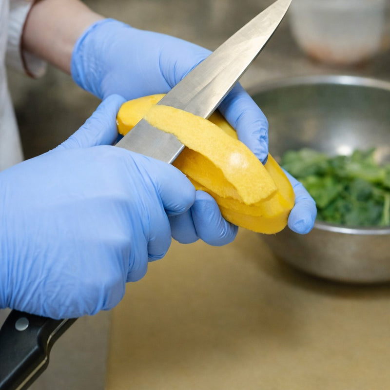 Disposable Nitrile Exam Gloves - Blue - 4 mil - Box of 100 (S, M, L, XL, 2XL)