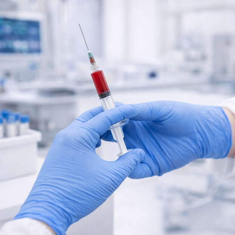 Disposable Nitrile Exam Gloves - Blue - 4 mil - Box of 100 (S, M, L, XL, 2XL)