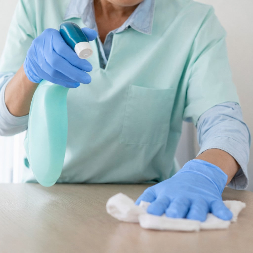 Disposable Nitrile Exam Gloves - Blue - 4 mil - Box of 100 (S, M, L, XL, 2XL)