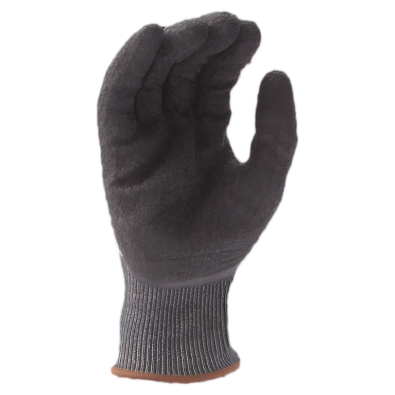 TASK Versus Plus 18G ANSI A7 Cut Resistant Crinkle Latex Coated Gloves, Gray - VSP78670