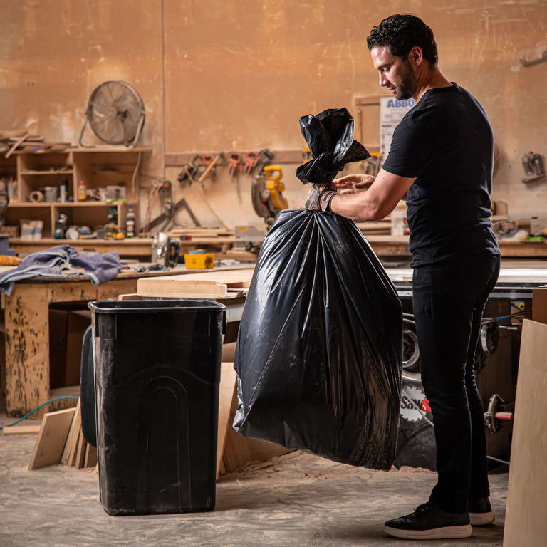 20-30 Gallon Trash Bags - Black, 100 Bags - 2 Mil