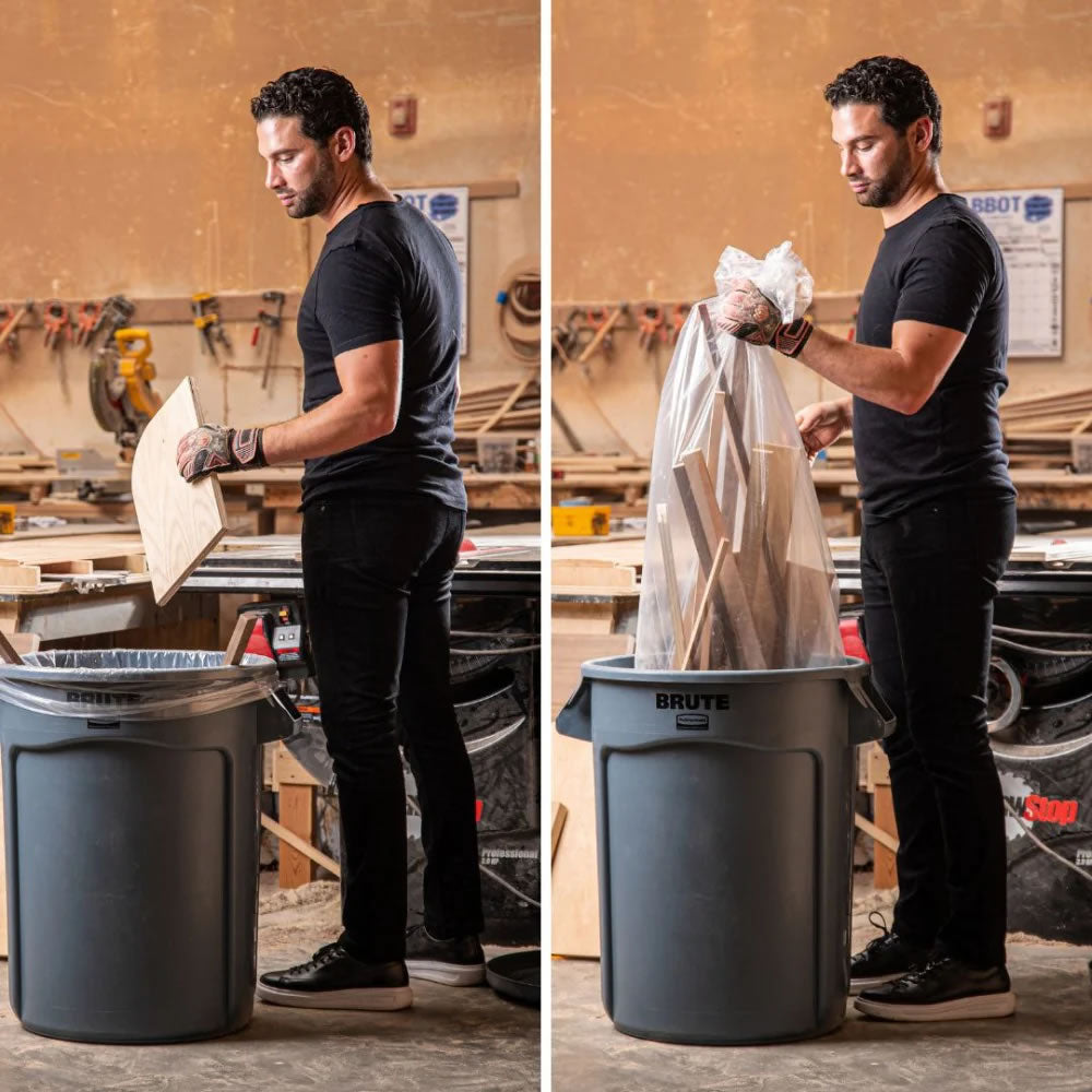 32-33 Gallon Trash Bags - Clear, 100 Bags - 1.5 Mil