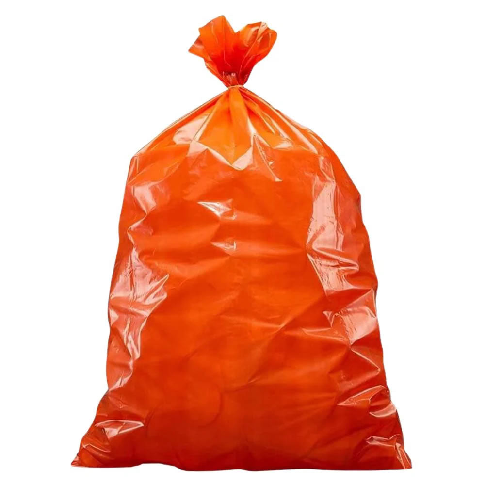 32-33 Gallon Trash Bags - Orange, 100 Bags (5 Rolls of 20) - 1.2 Mil
