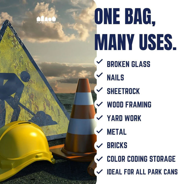 32-33 Gallon Trash Bags - Orange, 100 Bags (5 Rolls of 20) - 1.2 Mil