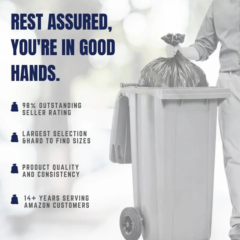 95-96 Gallon Trash Bags - Clear, 50 Bags - 2 Mil
