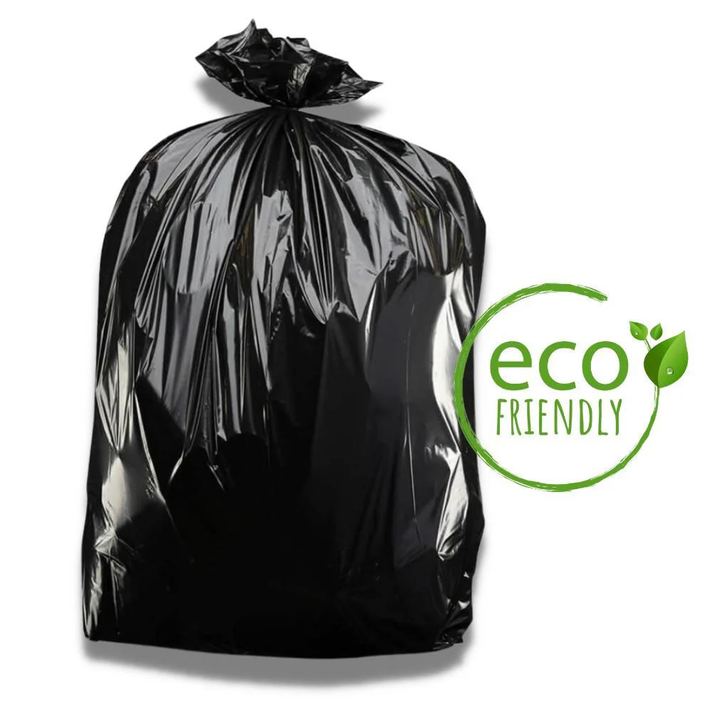33 Gallon Eco-friendly Trash Bags, 2 Mil Equivalent - Black, 100 Bags - 2 Mil equiv (1.7)