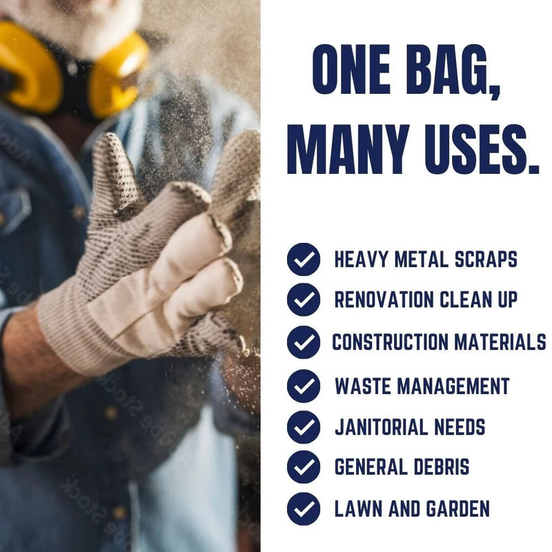20-30 Gallon Trash Bags - Black, 100 Bags - 1.6 Mil