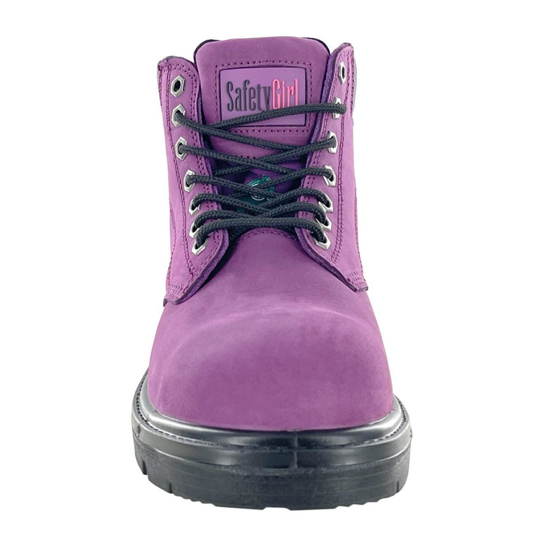 Safety Girl Women's Somerset Purple 6" Waterproof EH PR Steel Toe Boots - 15501-PUR
