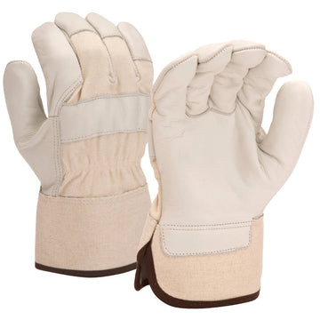 Pyramex GL1003W Premium Grain Cowhide Leather Palm Gloves, Natural