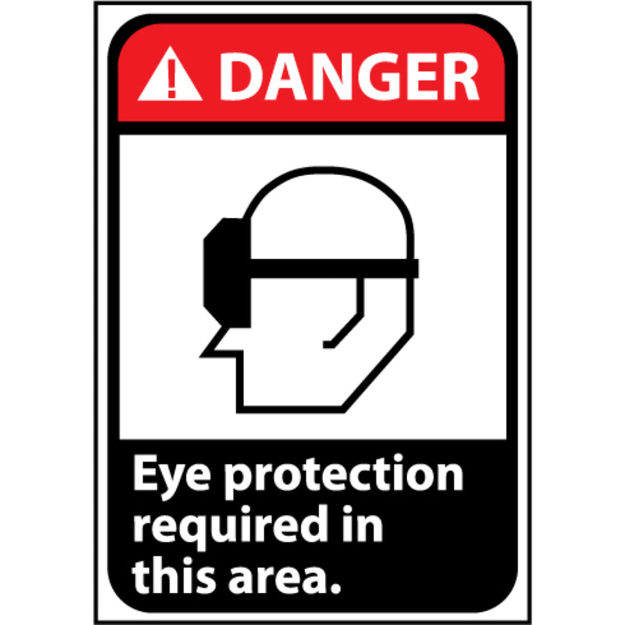 Eye Protection Required 10x7 Sign