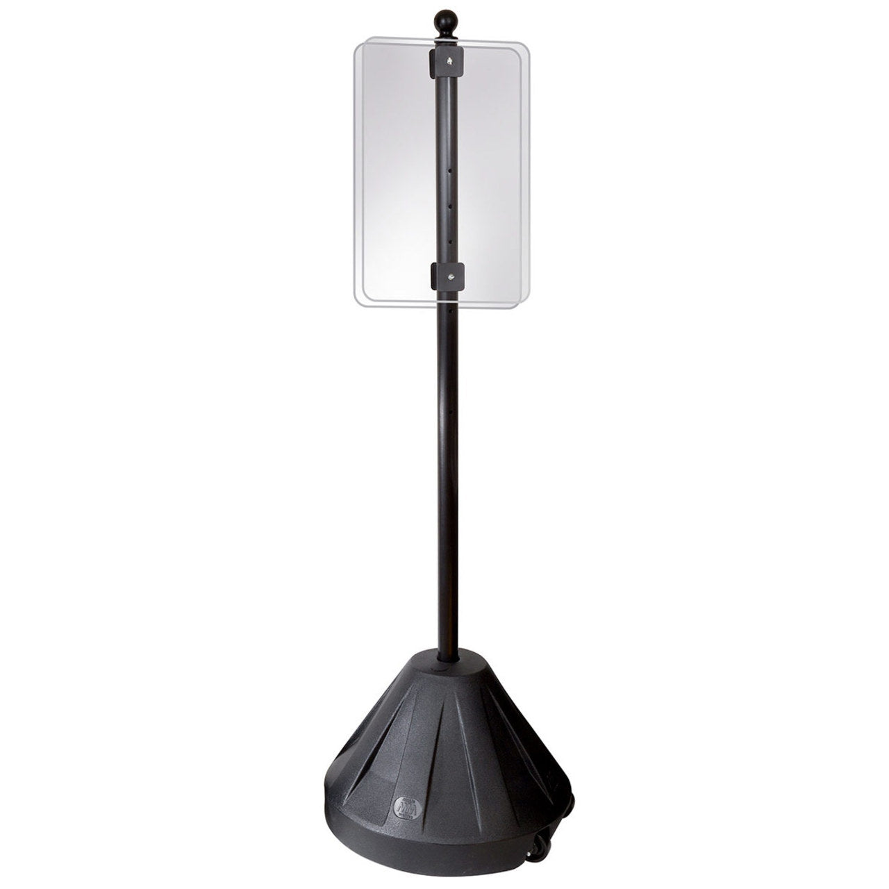 PP2 Tip'n Roll Portable Sign Pole, Black, 48 in