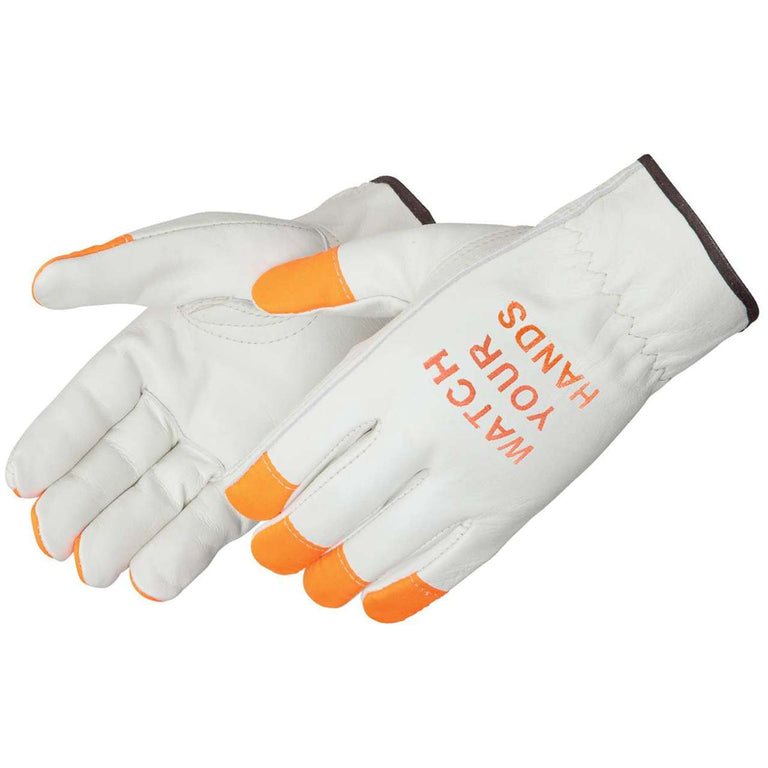 Rugged Blue GL280 "Watch Your Hands" Cowhide Leather Driver Gloves